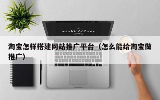 宜春淘宝怎样搭建网站推广平台（怎么能给淘宝做推广）